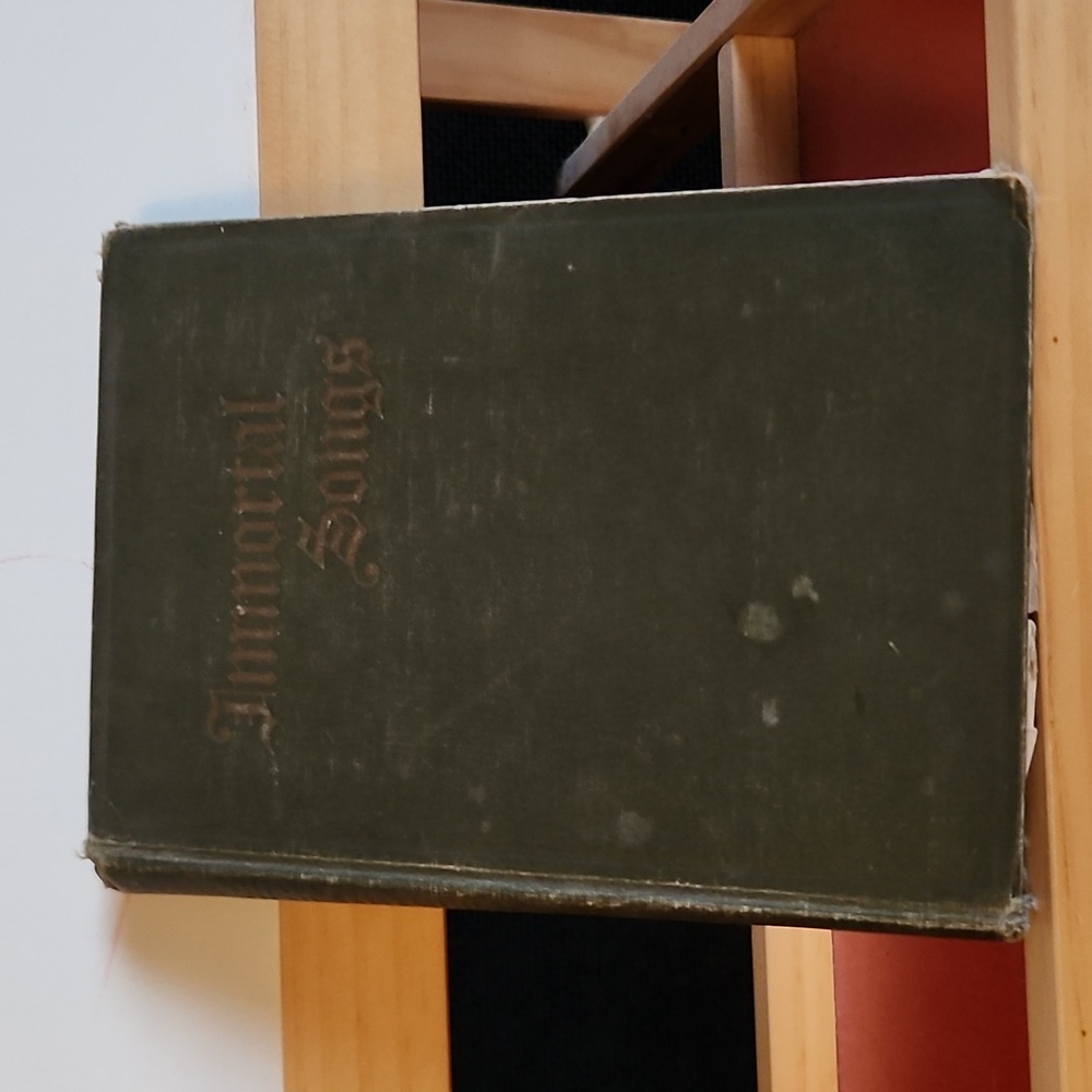 ANTIQUE Hymnal Imortal Songs Hardcover Music Sheets Book 1923